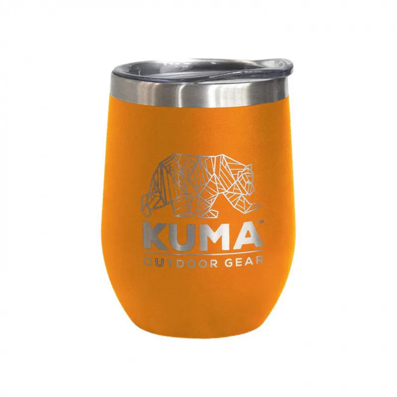 Prijenosna čaša KUMA Wine Tumbler od dvostruko stijenkog nehrđajućeg čelika idealna je za uživanje u omiljenim pićima na putu. Vakuumski zatvorena, praškasto lakirana i otporna na prolijevanje. Volumen 355 ml.